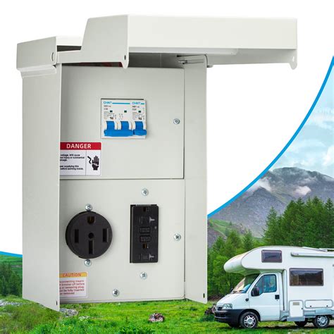 cost rv electric box hookup|rv temporary power box.